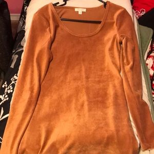 Long sleeved brown dress